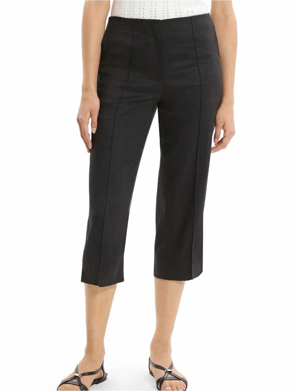 NWT Theory Slit Capri Pants in Black